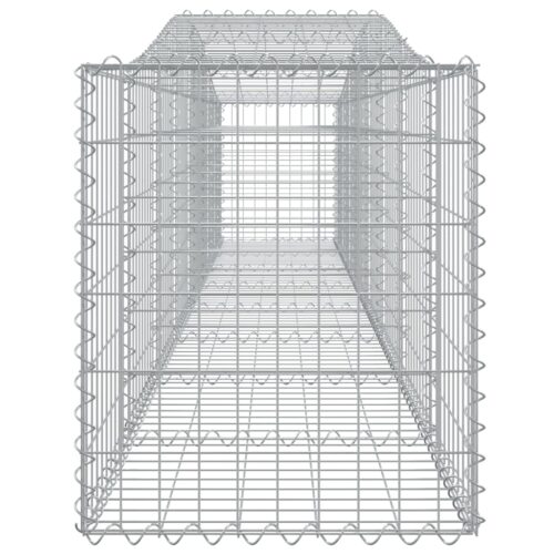 Arched Gabion Baskets 2pcs 400x50x60/80cm Galvanised Iron - Image 5