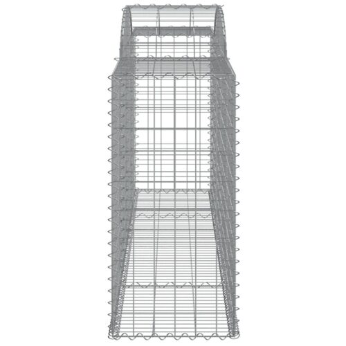 Arched Gabion Baskets 2pcs 300x50x100/120cm Galvanised Iron - Image 5
