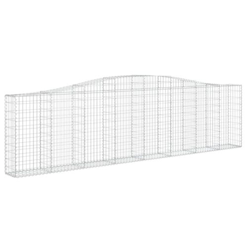 Arched Gabion Baskets 2pcs 400x30x100/120cm Galvanised Iron - Image 3