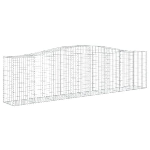 Arched Gabion Baskets 2pcs 400x50x100/120cm Galvanised Iron - Image 4
