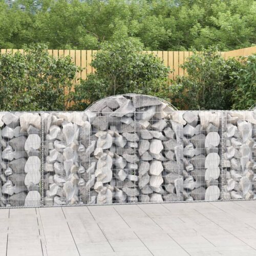 Arched Gabion Baskets 4pcs 200x50x100/120cm Galvanised Iron - Image 2