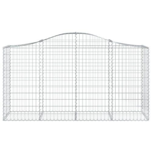 Arched Gabion Baskets 4pcs 200x50x100/120cm Galvanised Iron - Image 4