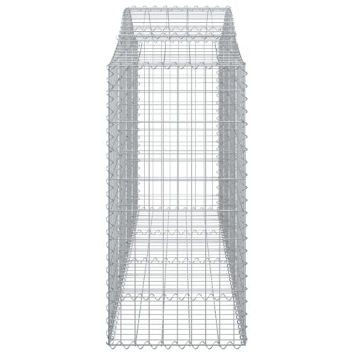 Arched Gabion Baskets 4pcs 200x50x100/120cm Galvanised Iron - Image 5