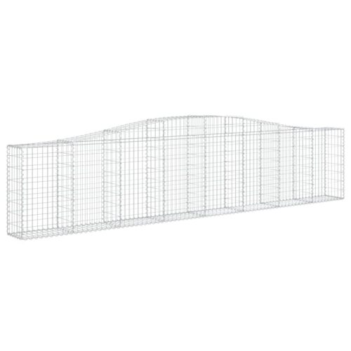 Arched Gabion Baskets 3pcs 400x30x80/100cm Galvanised Iron - Image 3