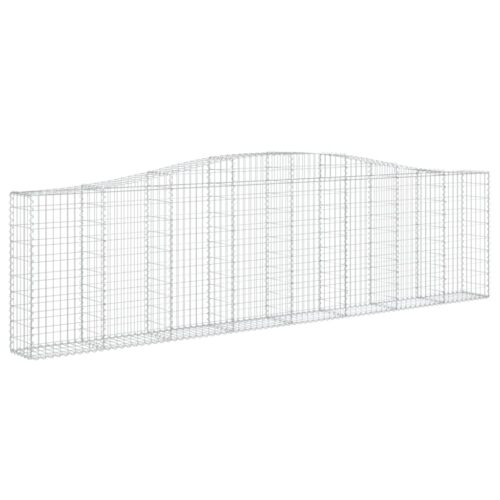 Arched Gabion Baskets 3pcs 400x30x100/120cm Galvanised Iron - Image 3