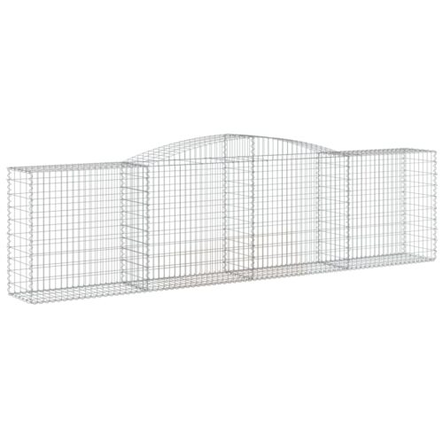Arched Gabion Baskets 3pcs 400x50x100/120cm Galvanised Iron - Image 3