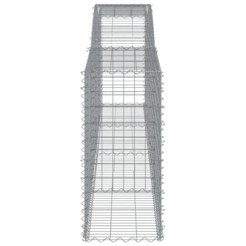 Arched Gabion Baskets 3pcs 400x50x100/120cm Galvanised Iron - Image 5