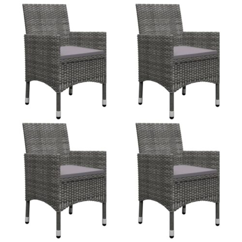 5-Piece Garden Dining Set Grey - Image 12
