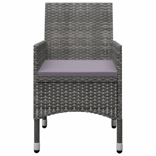 5-Piece Garden Dining Set Grey - Image 4