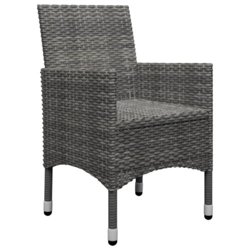 5-Piece Garden Dining Set Grey - Image 6