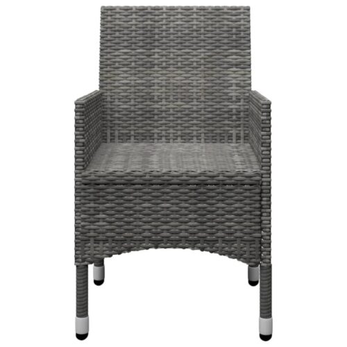 5-Piece Garden Dining Set Grey - Image 7