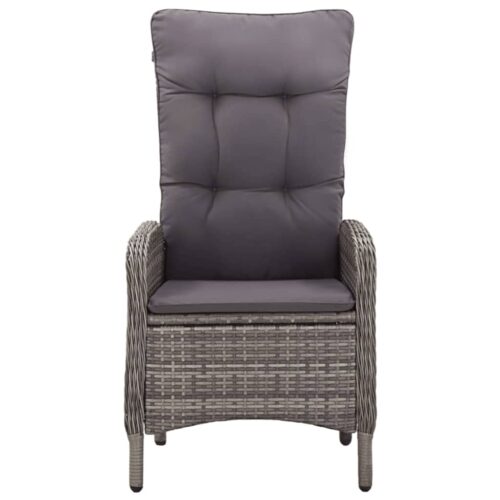 5-Piece Garden Dining Set Grey - Image 4