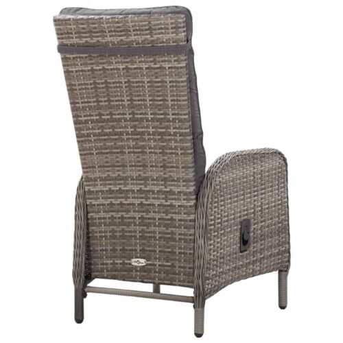 5-Piece Garden Dining Set Grey - Image 6