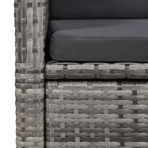 5-Piece Garden Dining Set Grey - Image 5