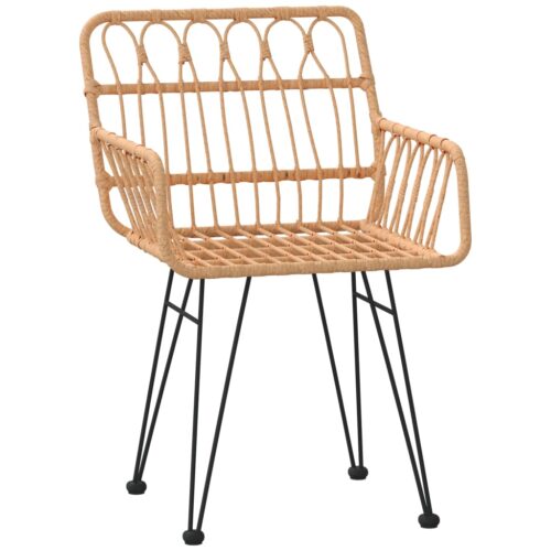 5-Piece Garden Dining Set Poly Rattan Wicker Outdoor Patio Furniture - Image 5