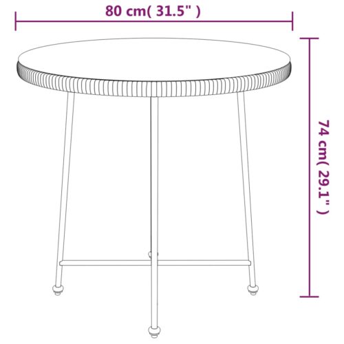 5-Piece Garden Dining Set Poly Rattan Wicker Outdoor Patio Furniture - Image 11