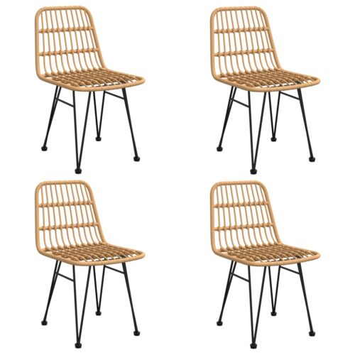 5-Piece Garden Dining Set Poly Rattan Wicker Outdoor Patio Furniture - Image 4