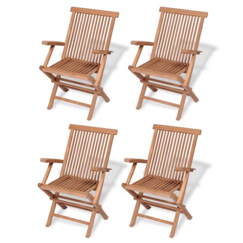 5-Piece Garden Dining Set Acacia Wood Timber Outdoor Patio Furniture - Image 5