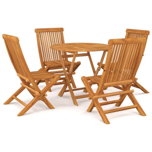 5-Piece Garden Dining Set Acacia Wood Timber Outdoor Patio Furniture