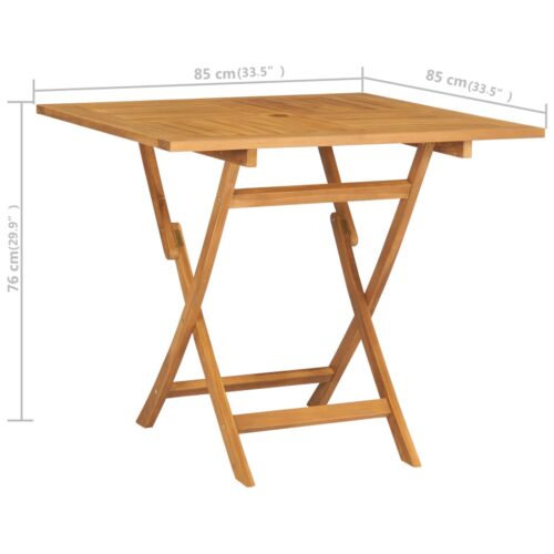 5-Piece Garden Dining Set Acacia Wood Timber Outdoor Patio Furniture - Image 11