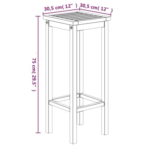 5-Piece Garden Bar Set Wood Timber Outdoor Patio Furniture Acacia - Image 11