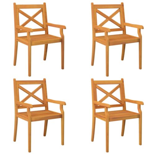 5-Piece Garden Dining Set Wood Timber Outdoor Patio Furniture Acacia - Image 7