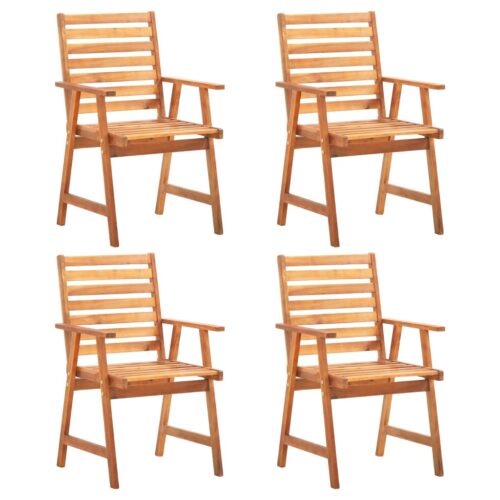 5-Piece Garden Dining Set Wood Timber Outdoor Patio Furniture Acacia - Image 3