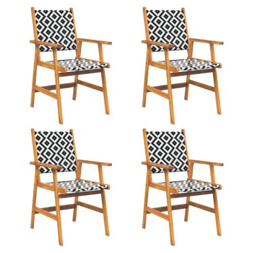 5-Piece Garden Dining Set Wood Timber Outdoor Patio Furniture Acacia - Image 3