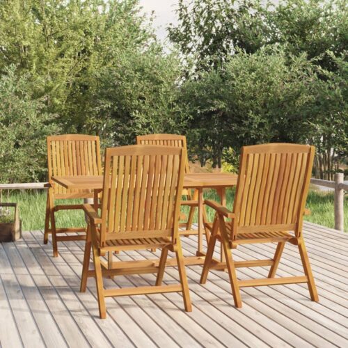 5-Piece Garden Dining Set Wood Timber Outdoor Patio Furniture Teak - Image 2