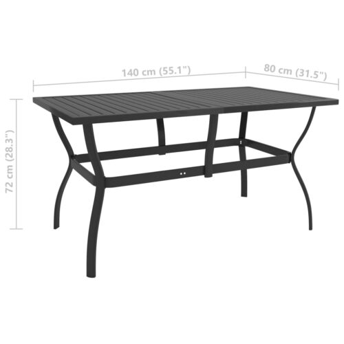 5-Piece Garden Dining Set Textilene Steel - Image 11