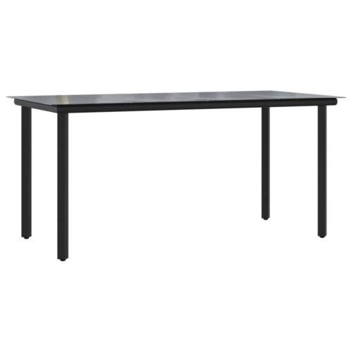 5-Piece Garden Dining Set with Cushions Beige Black - Image 7