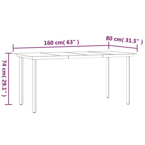5-Piece Garden Dining Set with Cushions Beige Black - Image 11