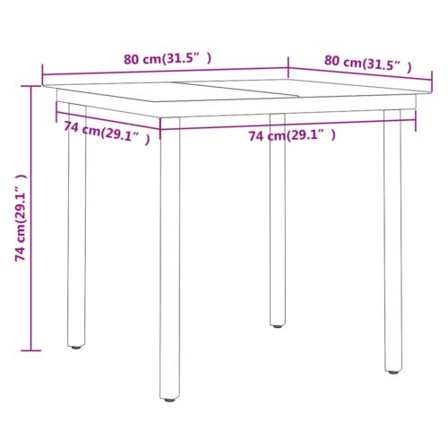 5-Piece Garden Dining Set with Cushions Black - Image 11