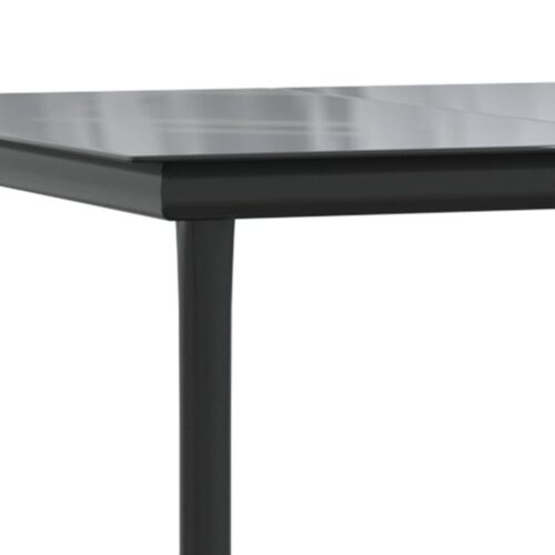5-Piece Garden Dining Set with Cushions Black - Image 9