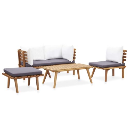 5-Piece Garden Lounge Set Acacia Wood Timber Outdoor Patio Furniture