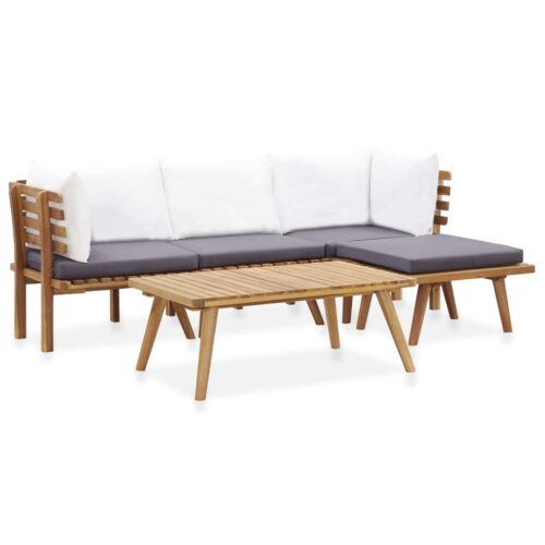 5-Piece Garden Lounge Set Acacia Wood Timber Outdoor Patio Furniture - Image 2