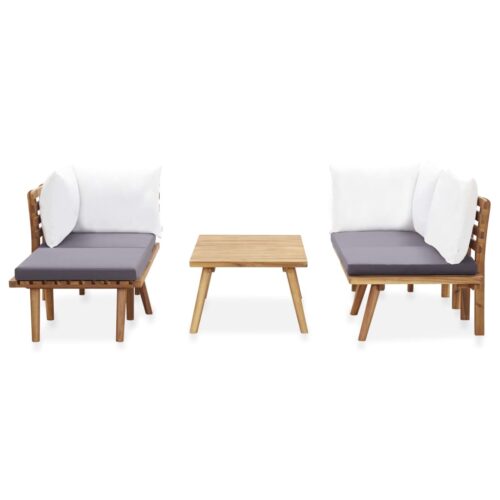 5-Piece Garden Lounge Set Acacia Wood Timber Outdoor Patio Furniture - Image 3