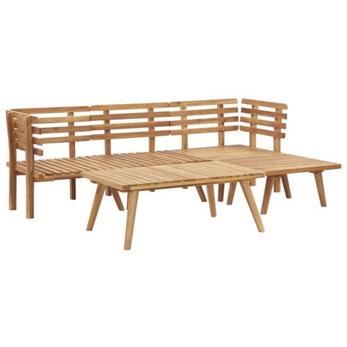 5-Piece Garden Lounge Set Acacia Wood Timber Outdoor Patio Furniture - Image 4