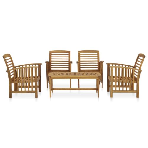 5-Piece Garden Lounge Set Acacia Wood Timber Outdoor Patio Furniture - Image 2