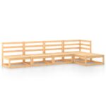 5-Piece Outdoor Sofa Set Garden Patio Lounge Chairs Furniture Solid Pine Wood