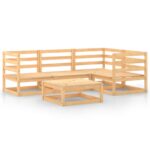 5-Piece Outdoor Sofa Set Garden Patio Lounge Chairs Furniture Solid Pine Wood