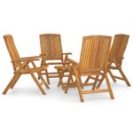 5-Piece Garden Lounge Set Wood Timber Outdoor Patio Furniture Teak