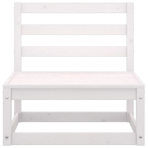 5-Piece Outdoor Sofa Set Garden Patio Lounge Bench Chairs Solid Pine Wood White - Image 7