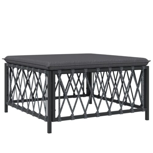 5-Piece Garden Lounge Set with Cushions Anthracite Steel - Image 6