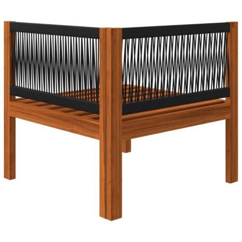 5-Piece Garden Lounge Set with Cushions Cream Acacia Wood Timber Outdoor Patio Furniture - Image 11