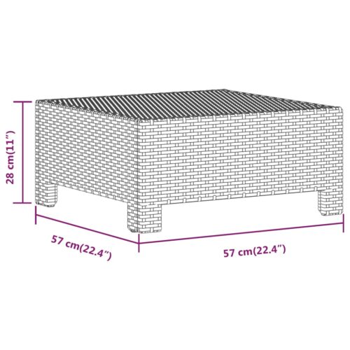 5-Piece Outdoor Sofa Set with Cushions Garden Patio Lounge Setting Rattan Grey - Image 9