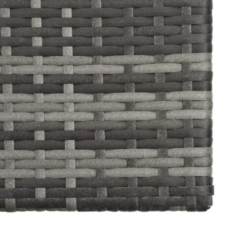 5-Piece Garden Lounge Set with Cushions Poly Rattan Wicker Outdoor Patio Furniture Grey - Image 6