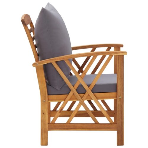5-Piece Garden Lounge Set with Cushions Acacia Wood Timber Outdoor Patio Furniture - Image 5