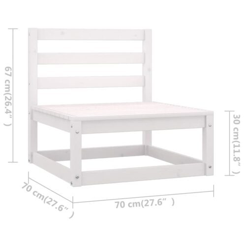 5-Piece Garden Lounge Set with Cushions Pine Wood Outdoor Patio Furniture - Image 9