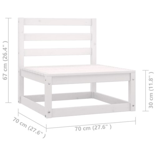 5-Piece Garden Lounge Set with Cushions Pine Wood Outdoor Patio Furniture - Image 9